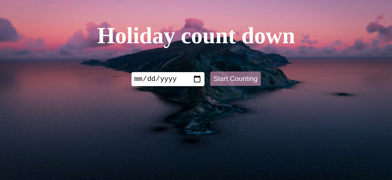Holiday Count Down